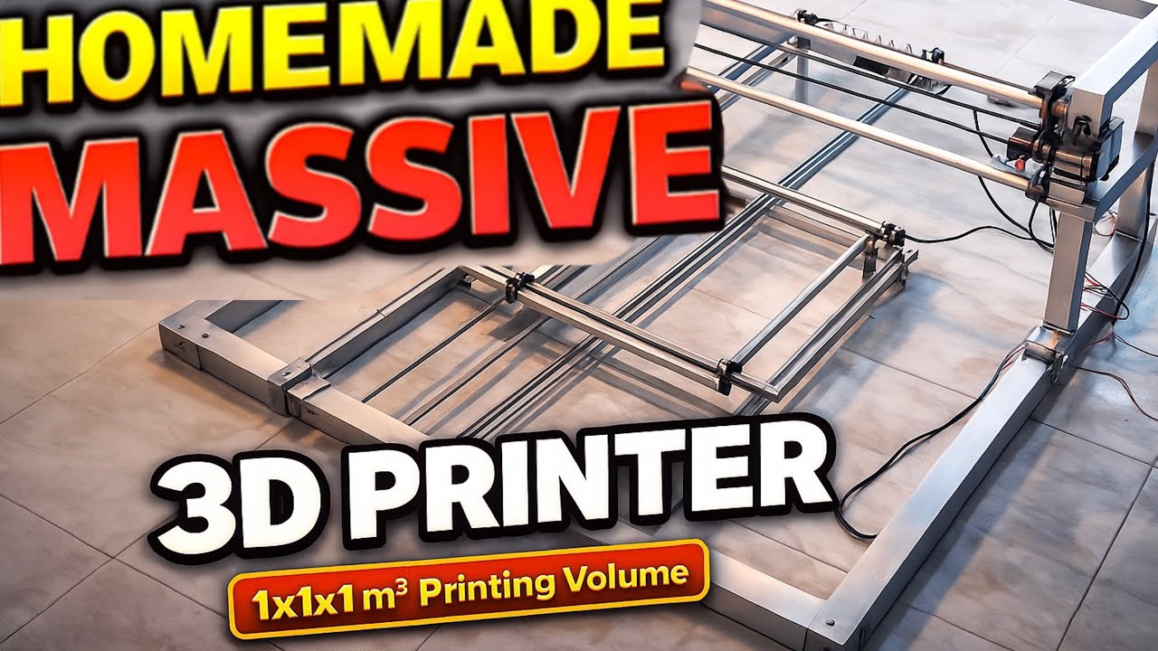 DIY Massive 3D Printer build at home( 1 cubic meter printing volume)