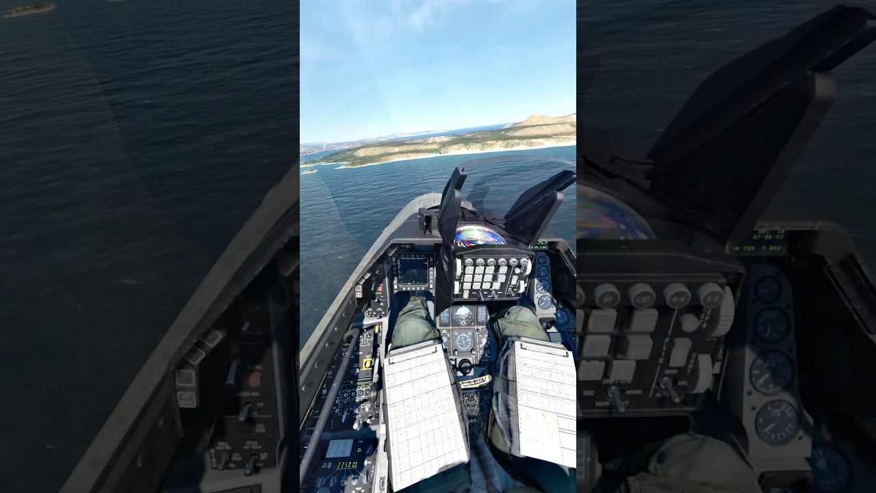 Falcon BMS 🤩 #falconbms #f16 #вид из кабины #посадка