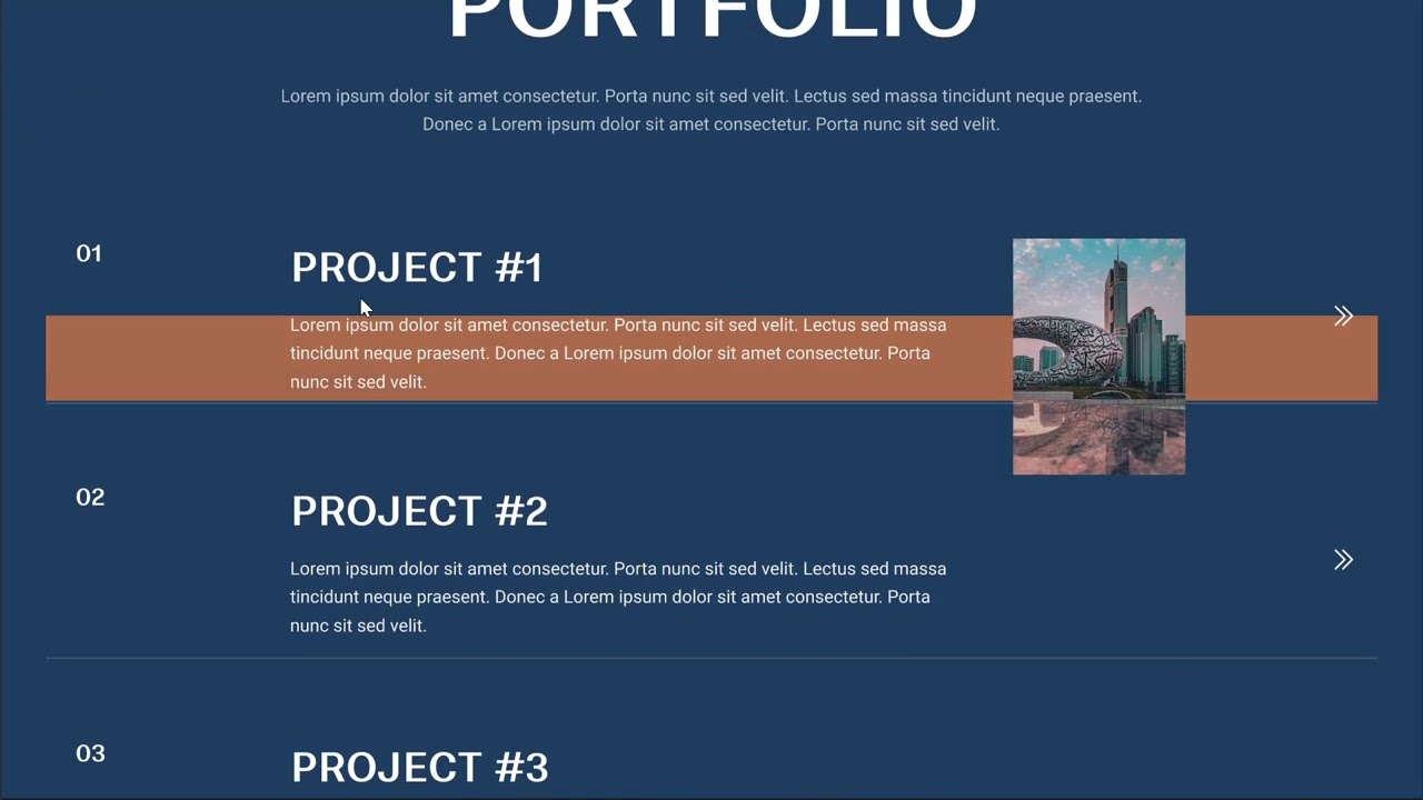 portfolio showcase animation in Figma