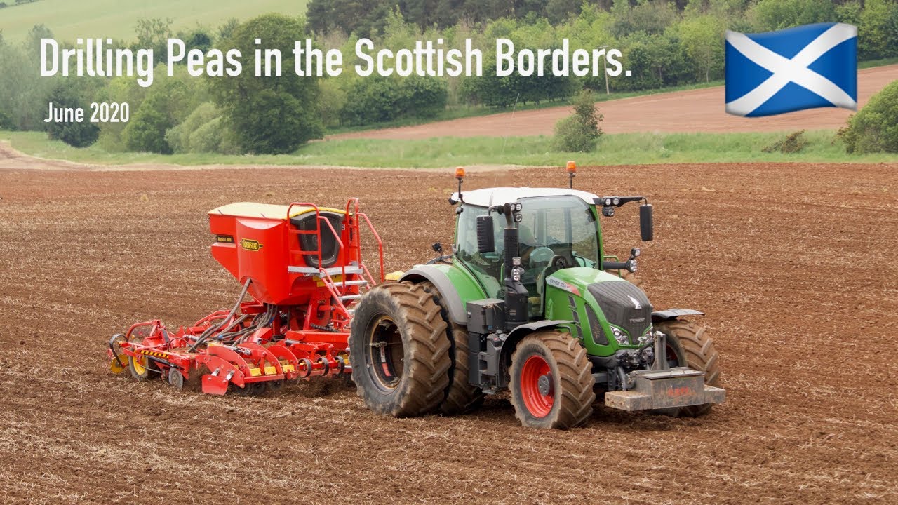 Drilling Peas in the Scottish Borders. June 2020