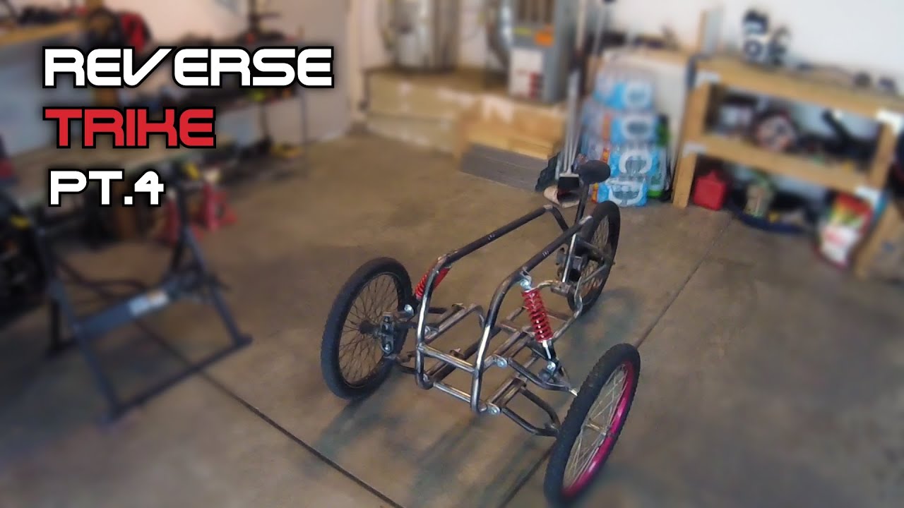 Reverse Trike Build With Bicycle Parts | Adding control arms and shocks