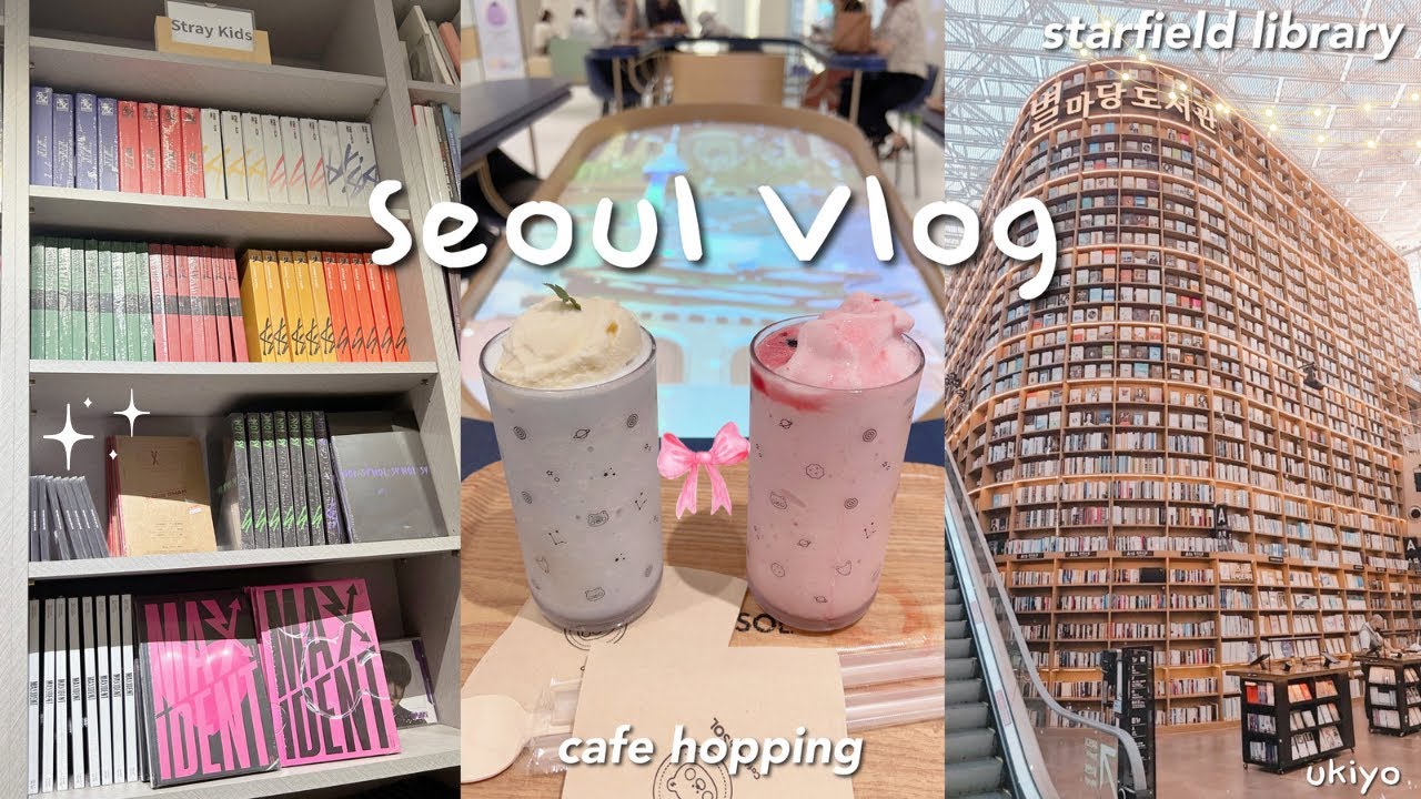 Seoul Vlog ✮⋆🎧 cafe hopping, starfield library 📚, leaving korea ✈️, shopping street, having picnic