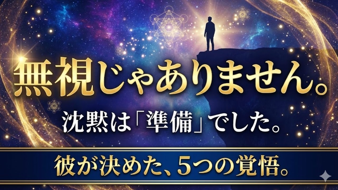 彼はあなたを捨てていません。沈黙の裏でツインレイ男性が固めた「5つの決断」と、命がけの愛