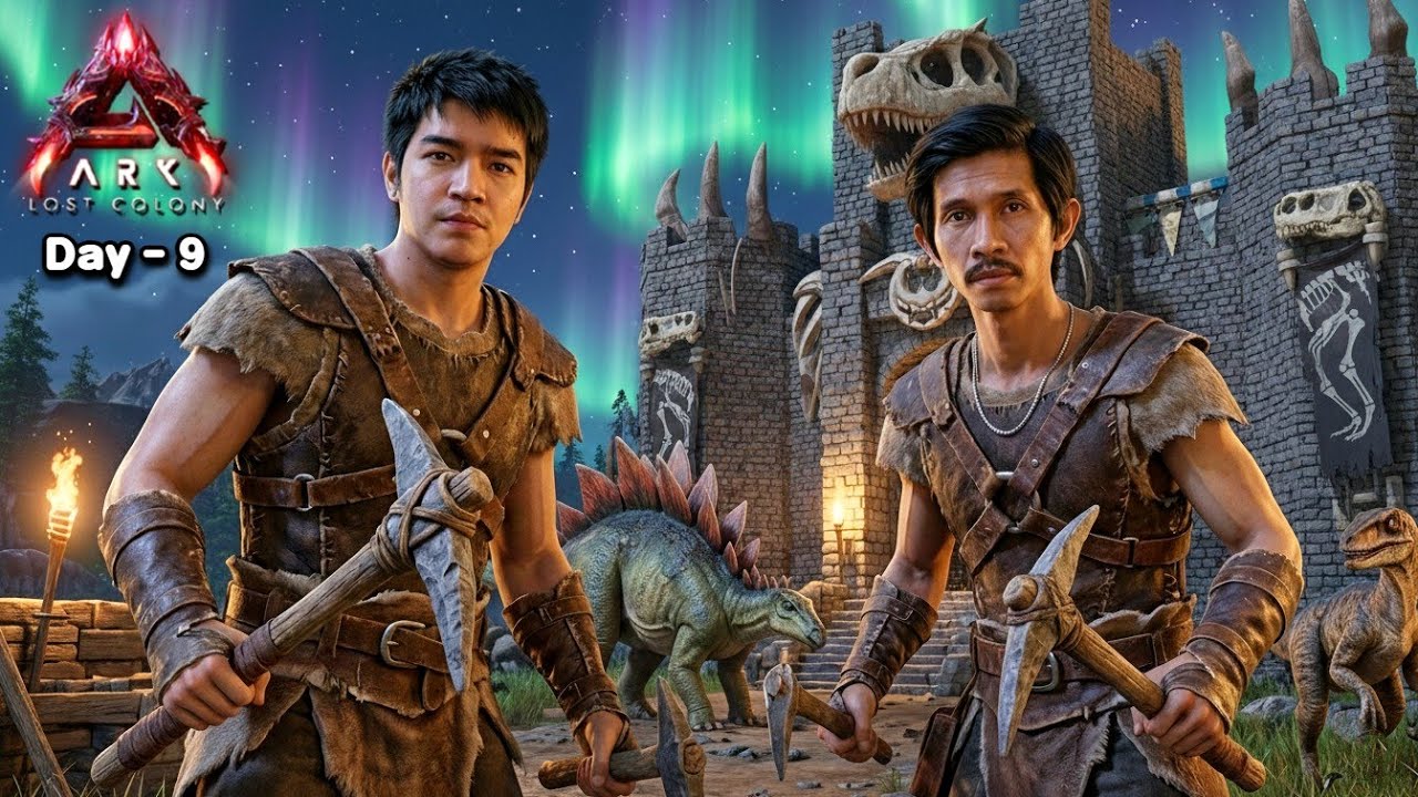 ARK Lost Colony (Day 9) | ဒိုင်နိုဆော ရဲတိုက်ကြီး ဆောက်မယ်