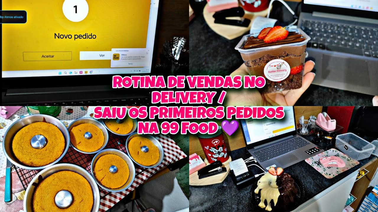 CONFEITARIA EM CASA/ MONTAGEM DE PEDIDOS/ PRODUÇÃO/PRIMEIRAS VENDAS NA 99 FOOD 💜