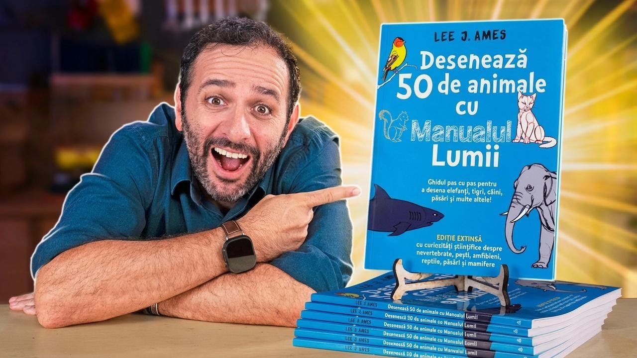 Noua ediție extinsă a Ghidului „Desenează 50 de animale” cu Manualul Lumii!