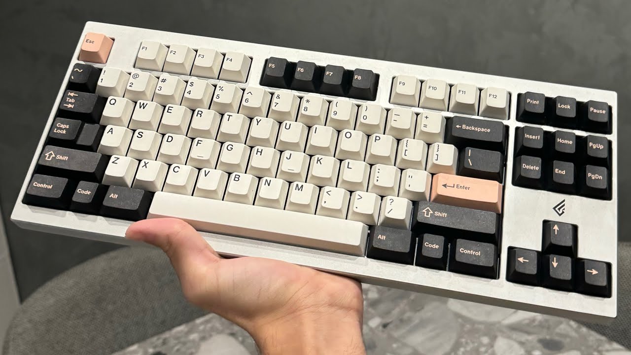 Geonworks F1-8X V2 Custom Keyboard | Cherry Mx Nixies [Cherry MX Black clear top] | Sound Test