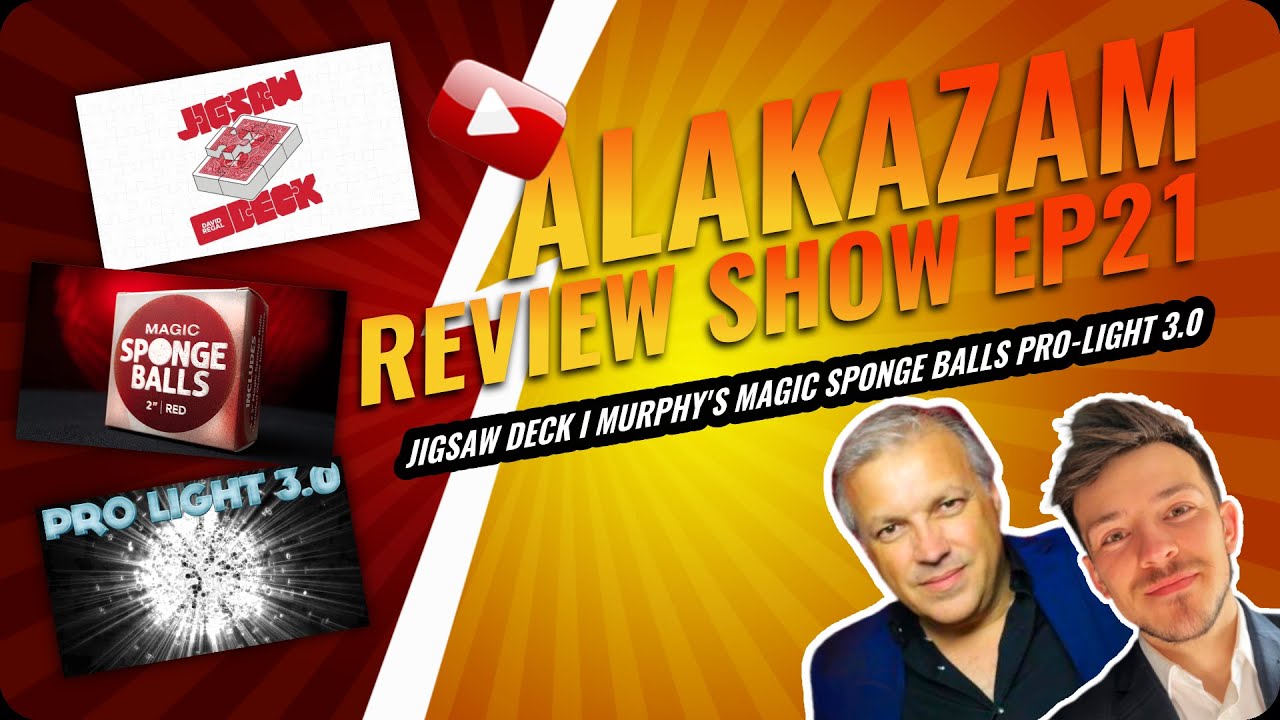 Alakazam Review Show Ep 21 | Jigsaw Deck, Murphy's Sponge Balls & Pro light 3.0