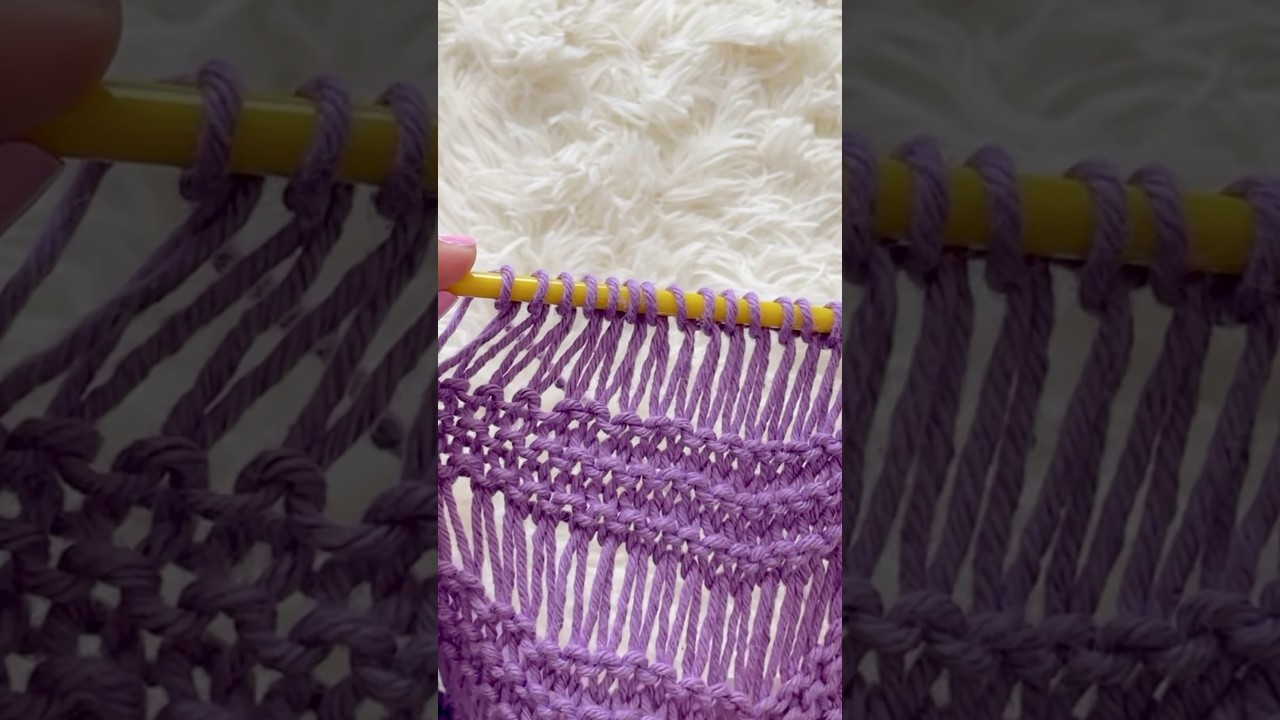 Ponto de tric&ocirc; muito f&aacute;cil e lindo para cachecol 🧣