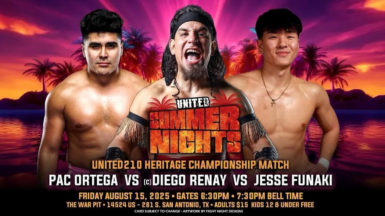 United210 Heritage Championship Diego Renay (C) vs Epydemius Jr vs Jesse Funaki vs Pac Ortega