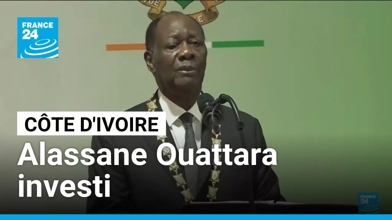 C&ocirc;te d'Ivoire : le pr&eacute;sident Alassane Ouattara investi pour un quatri&egrave;me mandat &bull; FRANCE 24