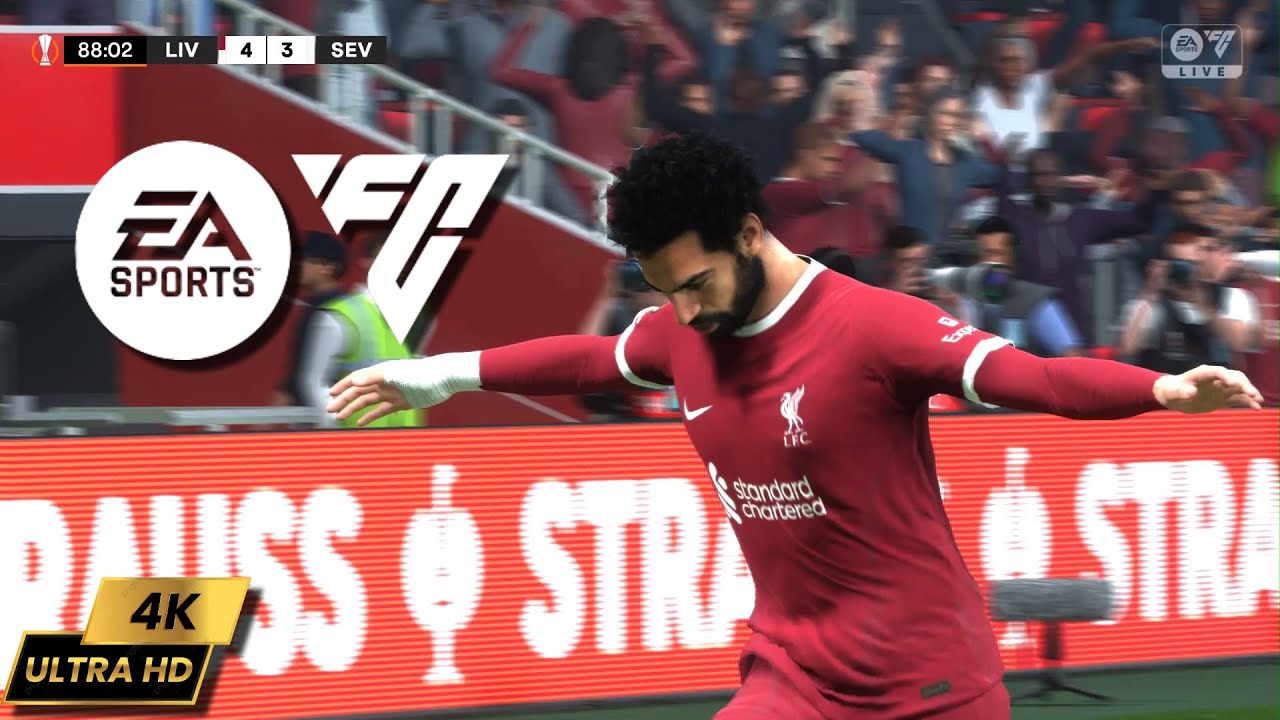 EA SPORTS FC 24 | Mohamed Salah Scores Last Minute Winner in Europa League Final - PS5 Gameplay