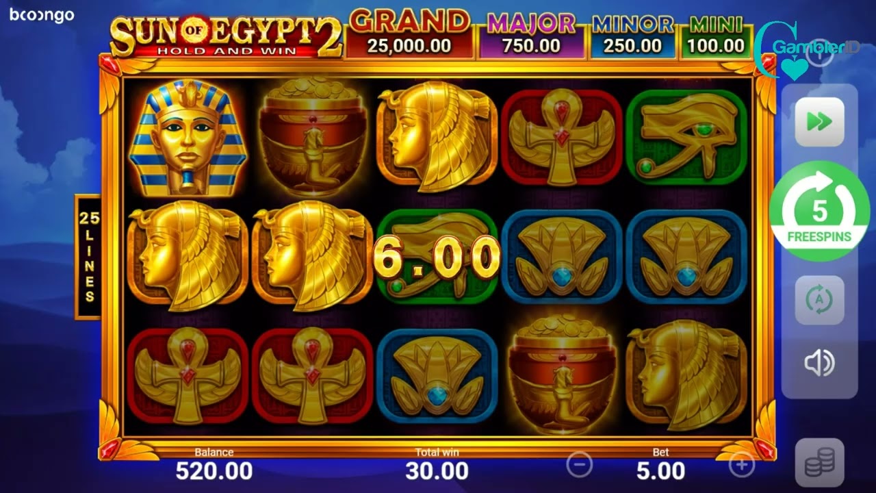 Sun of Egypt 2 Hold and Win by 3 Oaks Video Review | GamblerID