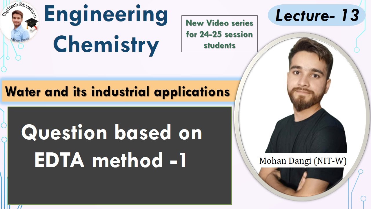 Lect.-13 : Water Technology |Questions on EDTA method  | #edta method |#engineeringchemistry