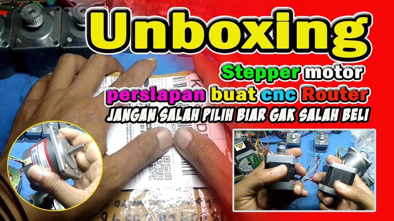 Unboxing motor stepper Buat persiapn bikin cnc router lagi
