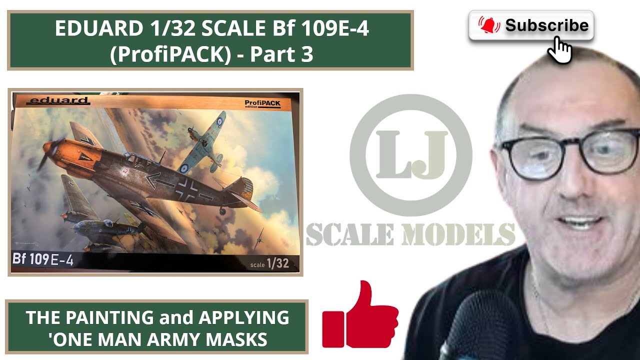 EDUARD 1/32 SCALE Bf 109E-4 PART 3 - PAINTING AND APPLYING 'ONE MAN ARMY MASKS'.