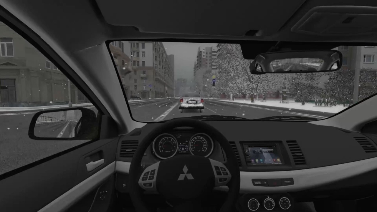 Mitsubishi Lancer X - Snow Drive - City Car Driving
