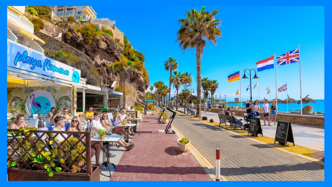 Torremolinos Spain | Bajondillo Beach 4K Walking Tour &ndash; Costa del Sol