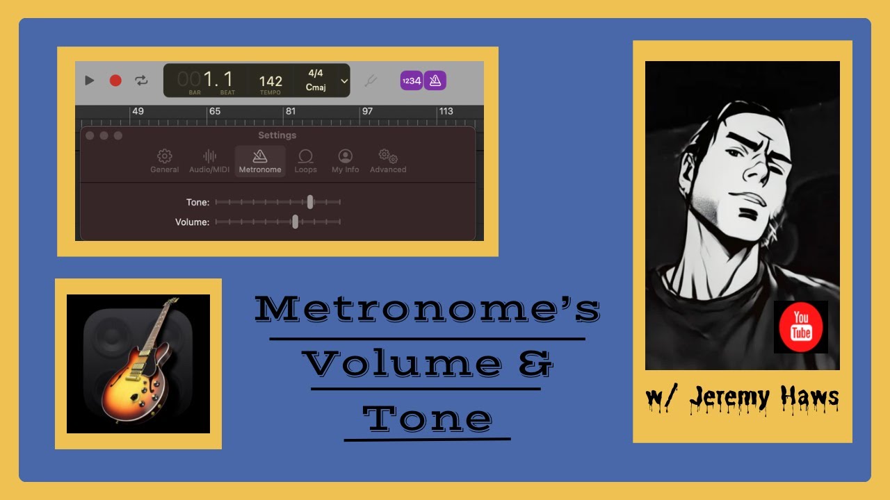 Metronome (How To Change The Volume & Tone) In GarageBand/ For Mac