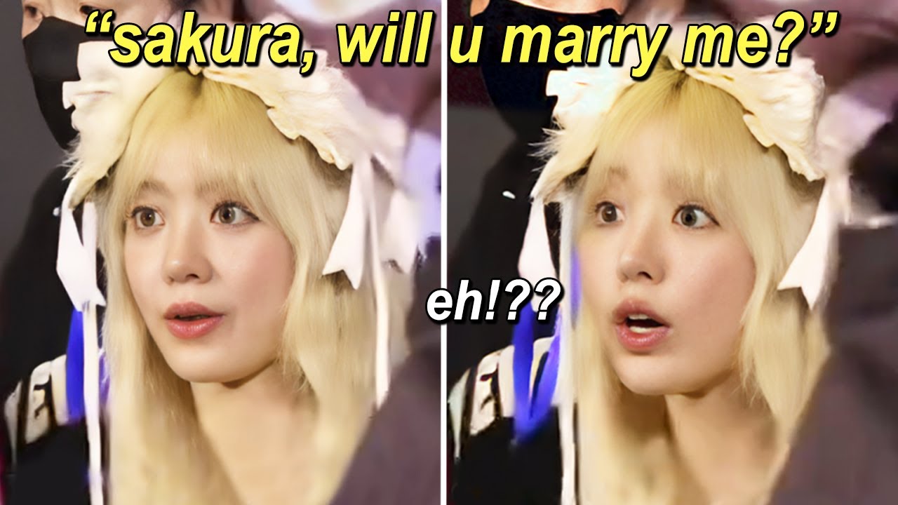 Sakura's response to a fan who suddenly proposed to marry her in the middle of a fansign event