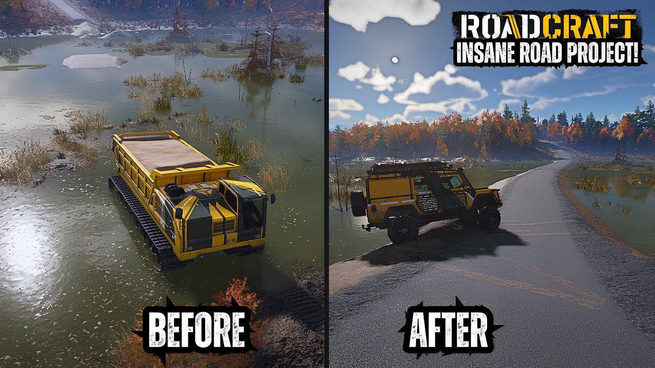 RoadCraft - building a road through a large flooded area