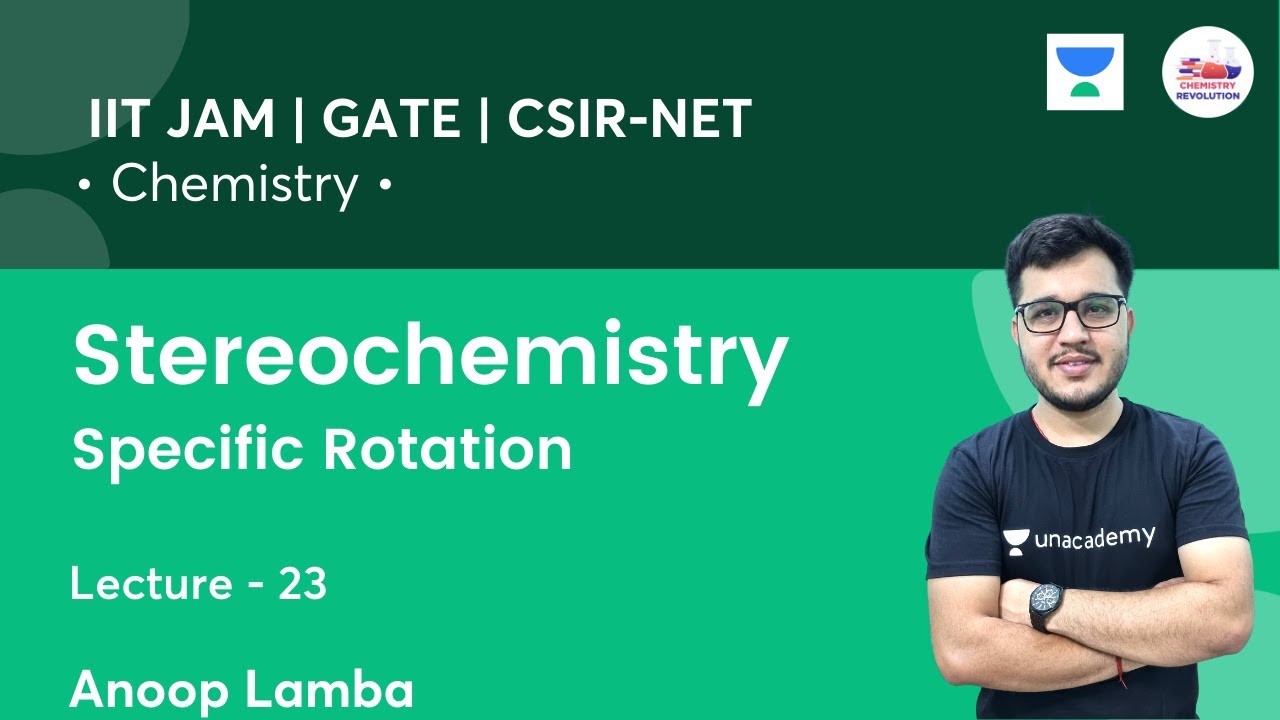 Stereochemistry | L23 | Specific Rotation | IIT JAM | Chemistry | Revolution Chemistry | Anoop Lamba