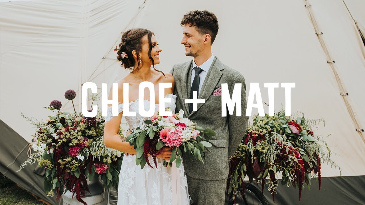 Festival Tipi Wedding Highlight Video in Leicestershire - Chloe and Matt