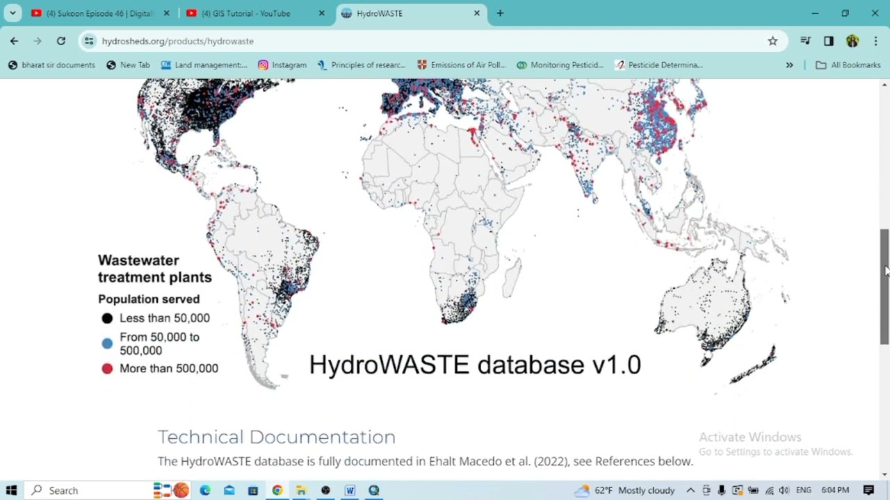 Download global water data #gistutorial #hydrolakes #hydrowaste