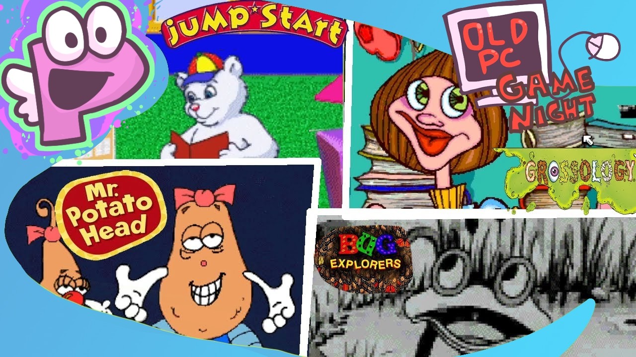 Old PC Game Night (Jump Start Pre-K, Grossology, Potato Head, Bug Explorers) - Panoots