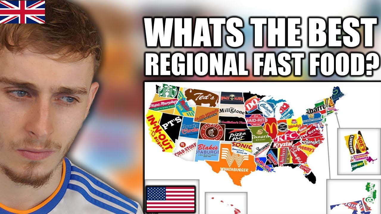 Brit Reacts to The Best Regional Fast Food Chains In Every US State