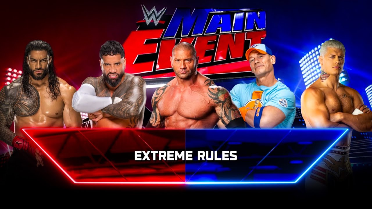 Batista vs Roman Reigns vs Jey Uso vs John Cena vs Cody Rhodes | WWE 2K25 Extreme Rules Match