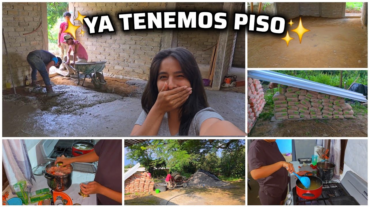 AL FIN PUSIMOS PISO 🙌 en nuestra CASA PROPIA 🏡😱 Cocine para los Trabajadores 🍛