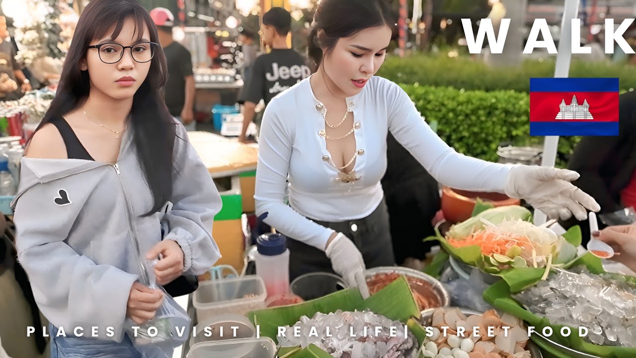 Inside CAMBODIA Most's Lively Walk Street | Street Food Paradise in Phnom Penh City 2025 & Real Life