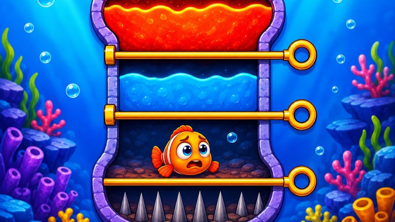  Save the Fish 🐟 | Pull the Pin Puzzle Challenge | Can You Rescue the Fish? 😱 | Android Gameplay