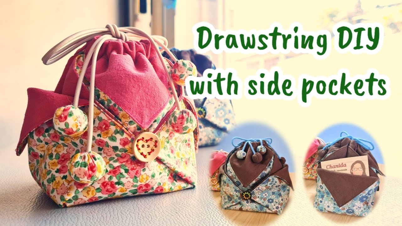 EP 19 Gift Bag Idea | DIY | Christmas gift | How to sew Drawstring Bag