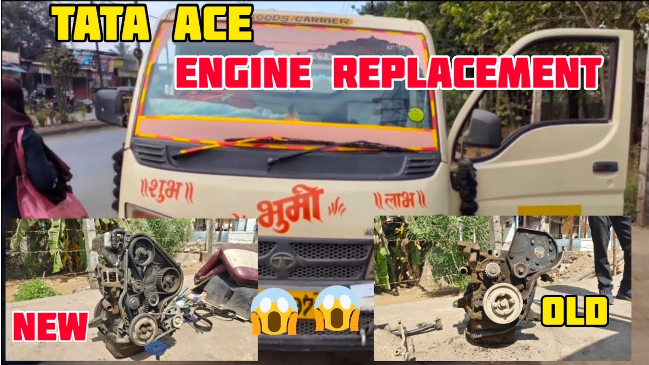 TATA ACE ENGINE REPLACEMENT 😱 #automobile #mechanic