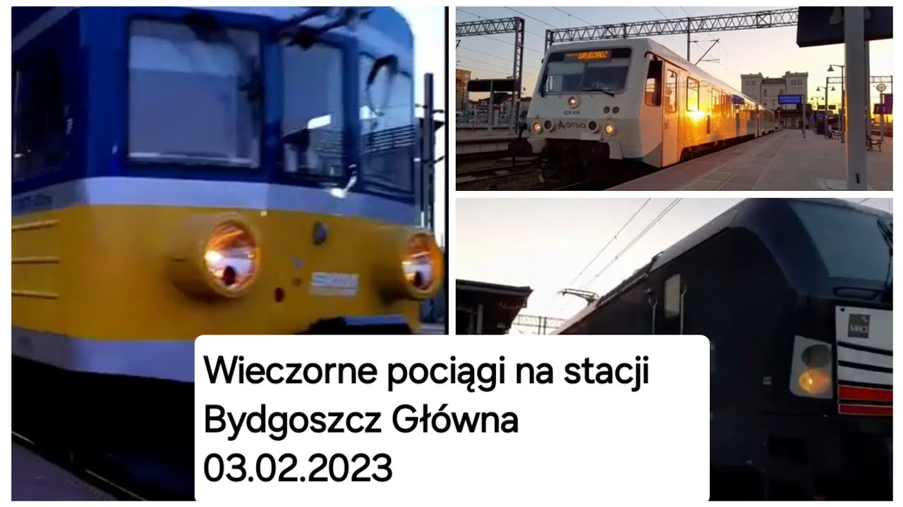 Wieczorne pociągi Bydgoszcz Główna Evening trains Bydgoszcz Główna