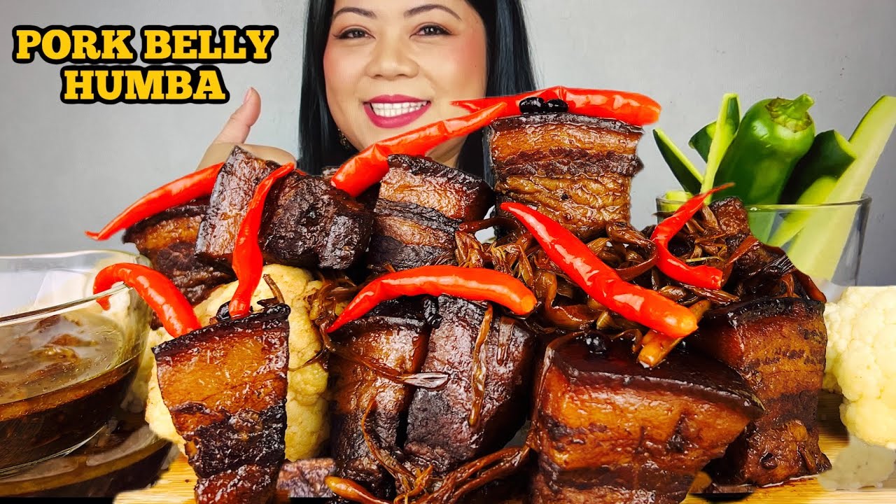 SPICY PORK BELLY HUMBA | PHILIPPINES MUKBANG | FILIPINO FOOD |MUKBANG WITH RECIPE |EATING SHOW