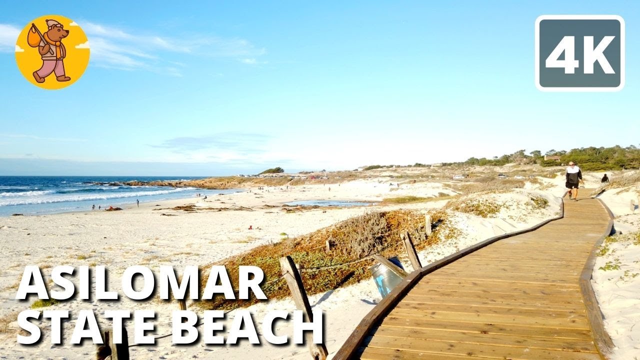 Asilomar State Beach Boardwalk Walking Tour | Monterey County {4k} 🔊 Binaural Sound