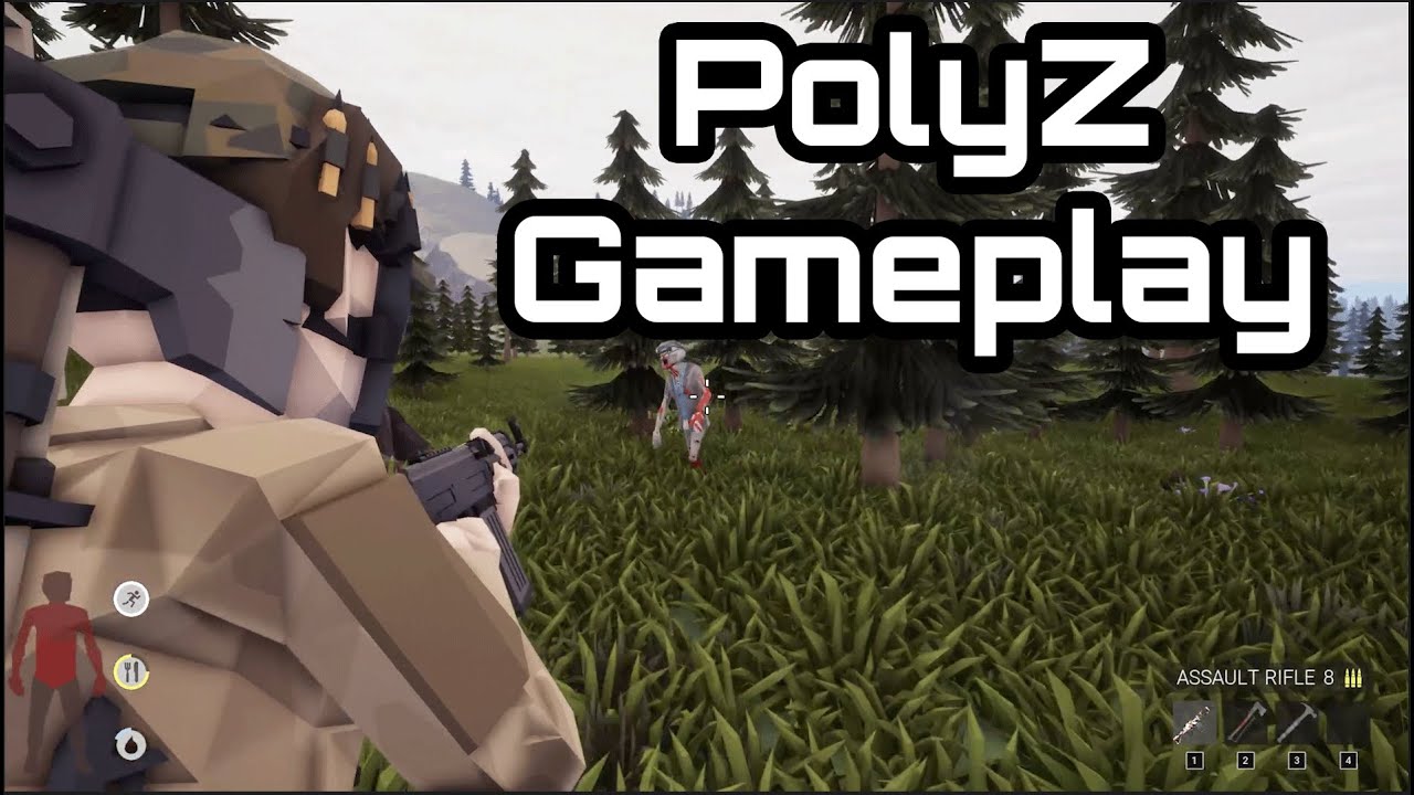 Я играю в новую низкополигональную игру на выживание PolyZ.