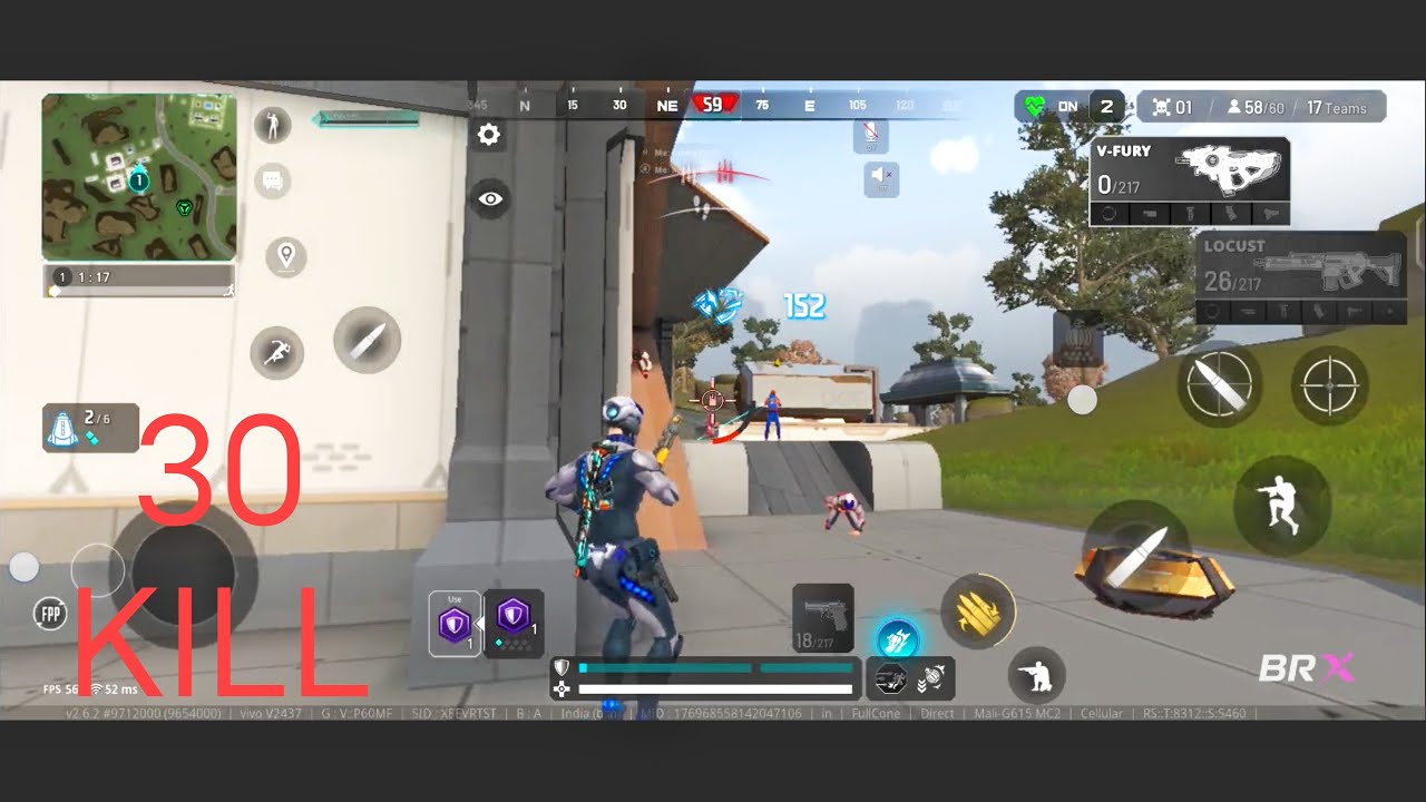 SOLO VS SQUAD 30 KILL DEFEAT MATCH GAME PALY VIDEO INDUS BRX 