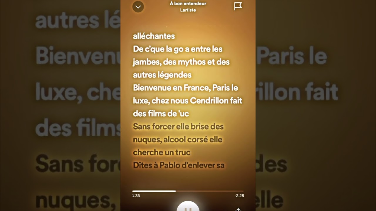 L’artiste - A Bon Entendeur ( Speed up + parole )