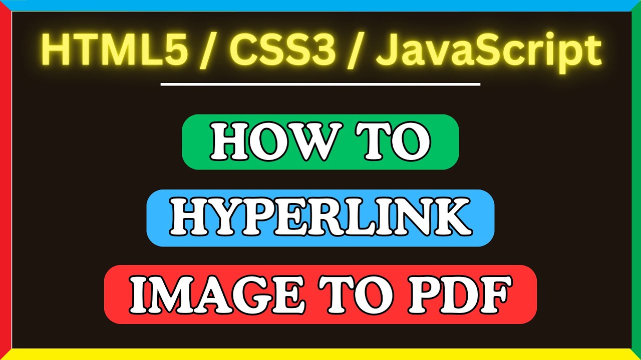 How to Hyperlink an Image to a PDF on Your Website Using HTML | Clickable Image Tutorial