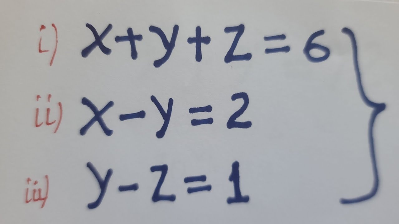 Solve a System of Linear Equations in 3 Variables | Olympiad Style