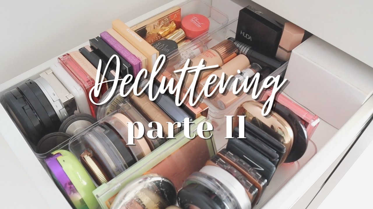 DECLUTTERING de coloretes, bronzers e iluminadores | Limpieza y orden de mi colección de maquillaje