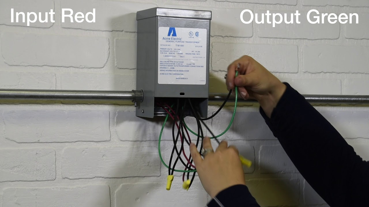 Hubbell-Acme Electric Single Phase Buck Boost Wiring Demo- Catalog Figure H