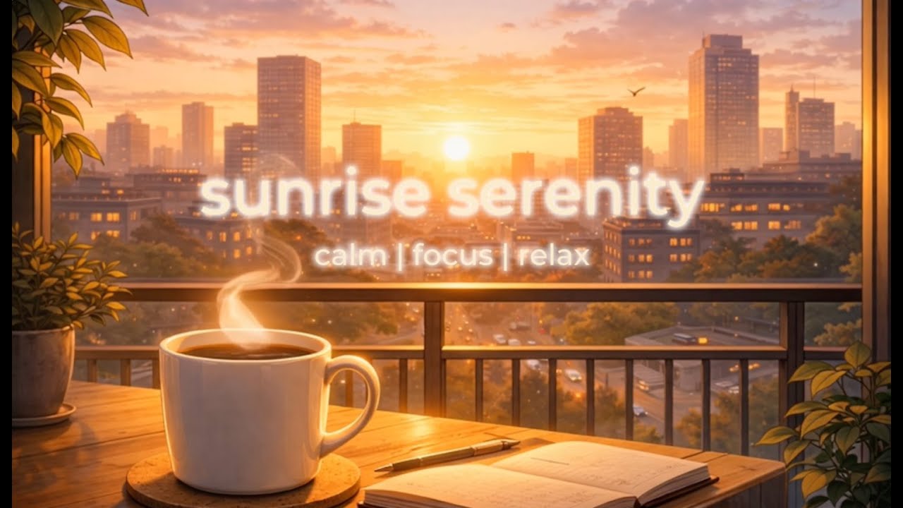 🌅 Sunrise Serenity ☕ | Morning Lo-Fi Beats with Steaming Coffee & City Awakening