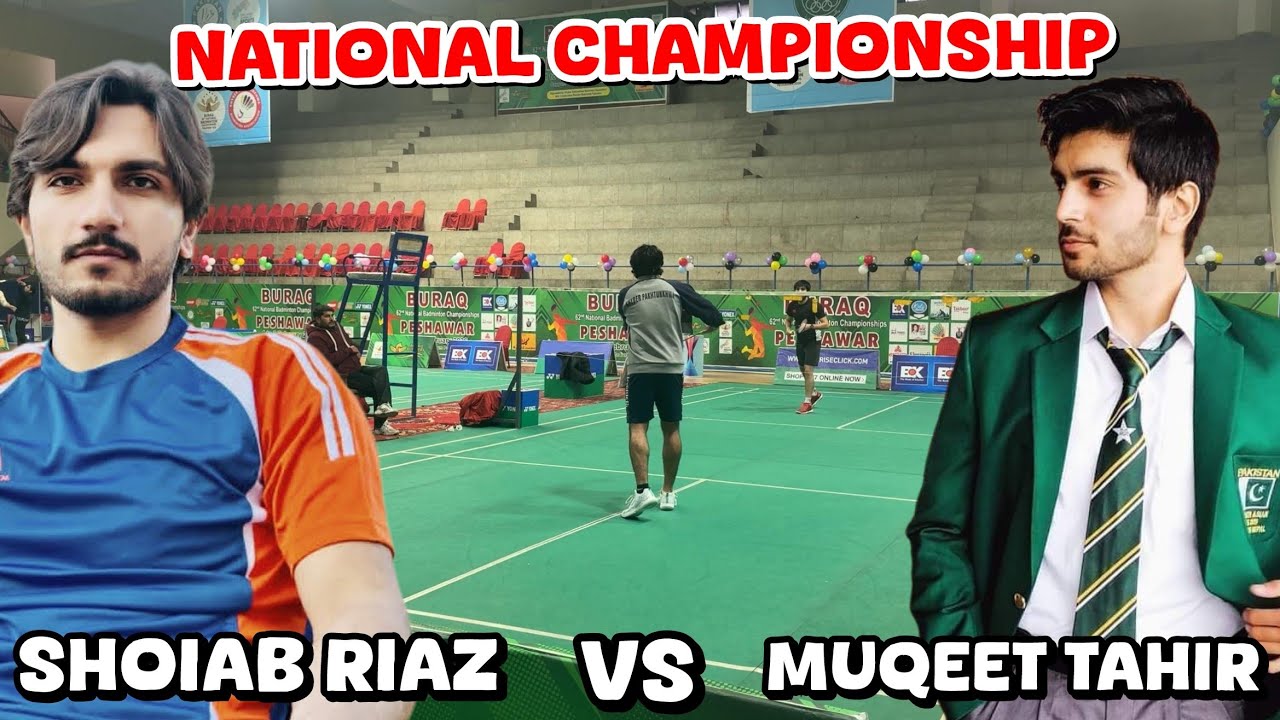 Muqeet tahir vs Shoiab riaz - National Badminton Championship Practice Match pakistan badminton 