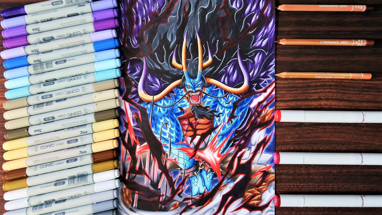Drawing Kaido's Hybrid Form - One Piece
