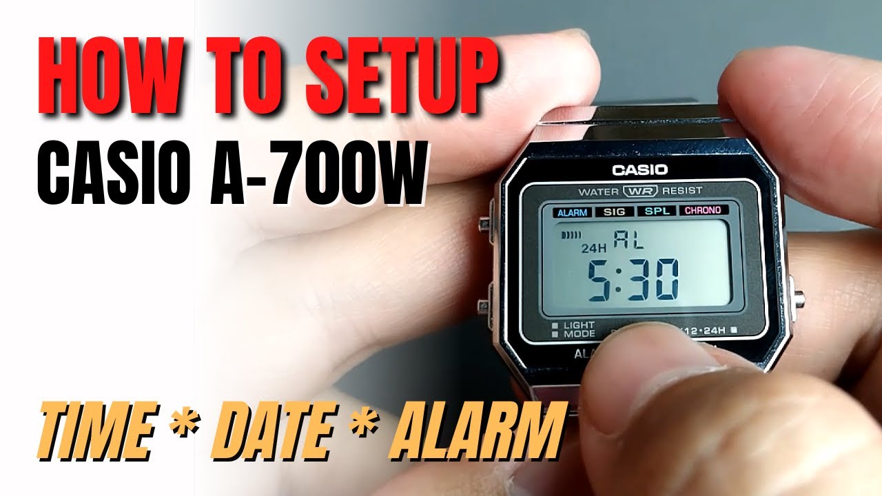 Как настроить Casio A700W (время, дата, будильник A-700W A700)